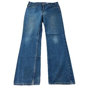 Levi's 517 Jeans Mens 36x34 Blue Bootcut Distressed Cowboy Rodeo Denim 90s Y2K